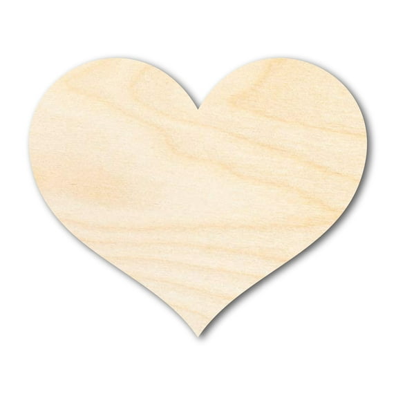 Unfinished Wood Classic Heart | Valentines Day | Weddings | Craft Cutout 42" / 1"