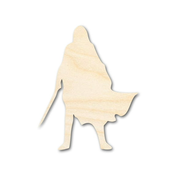 Unfinished Wood Cloak and Dagger Shape - Craft - up to 46" 24" / 1/2"
