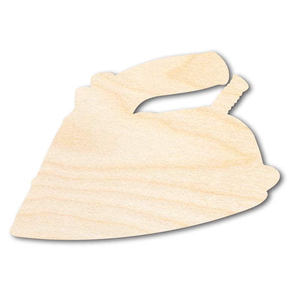 Unfinished Wood Clothing Iron Shape | DIY Craft Cutout 46" / 3/4"