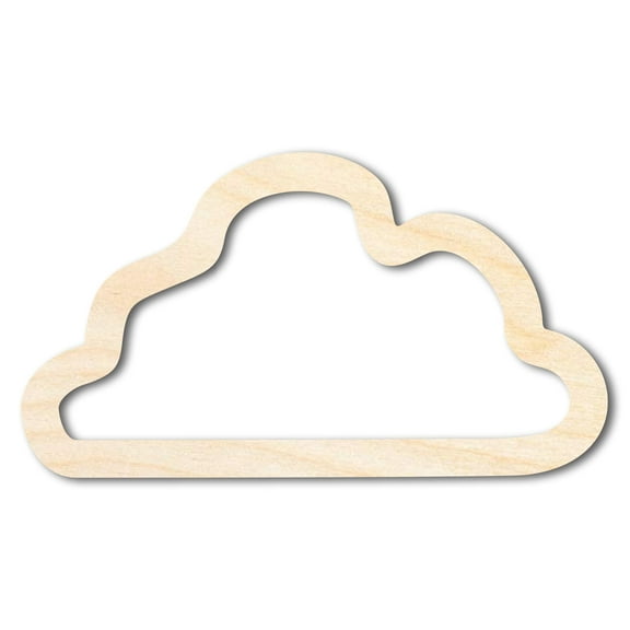 Unfinished Wood Cloud Outline Shape 6" / 1/8"