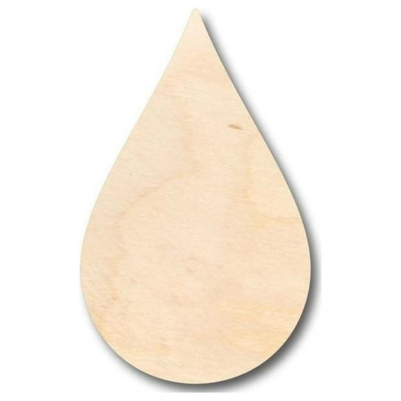 Unfinished Wood Cloud Raindrop Shape - Sky - Craft - up to 46" DIY 3" / 1/4"
