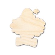 Unfinished Wood Clown Head Shape | DIY Craft Cutout 3" / 1/8"
