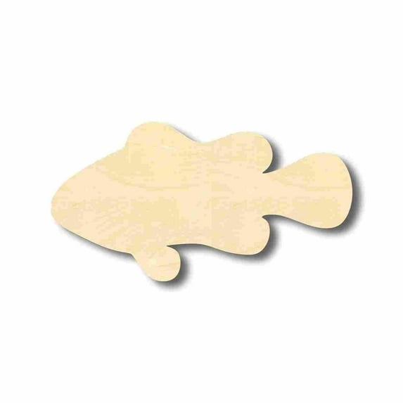 Unfinished Wood Clownfish Shape - Ocean - Animal - Craft - up to 46" DIY 14" / 1"