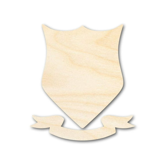 Unfinished Wood Coat of Arms Shape - Craft - up to 46" 5" / 1/8"