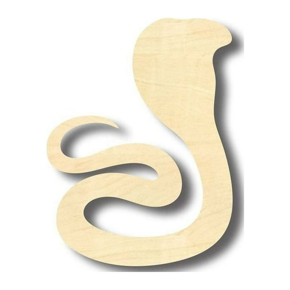 Unfinished Wood Cobra Snake Shape - Animal - Wildlife - Craft - up to 24" DIY 46" / 3/4"