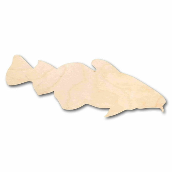 Unfinished Wood Cod Fish Silhouette - Craft- up to 46" DIY 30" / 1/4"