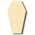 thumbnail image 1 of Unfinished Wood Coffin 2D Shape - Halloween - Craft - up to 46" DIY 14" / 1/8", 1 of 3