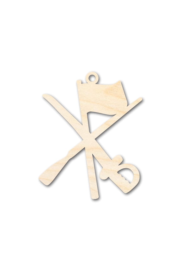 Unfinished Wood Colorguard Keychain Shape | DIY Craft Cutout 4" / 1/4"