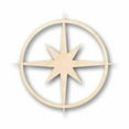 thumbnail image 1 of Unfinished Wood Compass Rose Star Sharp Six Point Star Silhouette - Craft- up to 46" DIY 12" / 1/2", 1 of 3