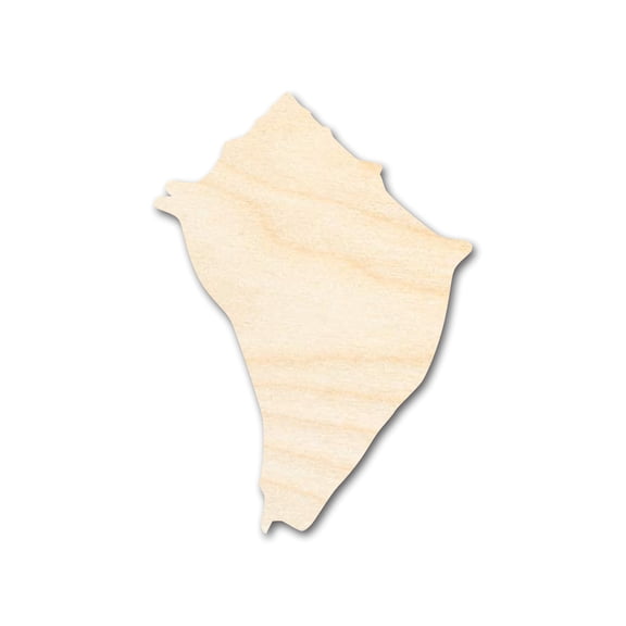 Unfinished Wood Conch Shell Shape 24" / 1/8"