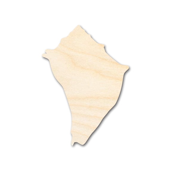 Unfinished Wood Conch Shell Shape | DIY Craft Cutout 30" / 3/4"