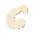 thumbnail image 1 of Unfinished Wood Cooked Shrimp Shape | DIY Craft Cutout | up to 46" DIY 36" / 1/2", 1 of 3