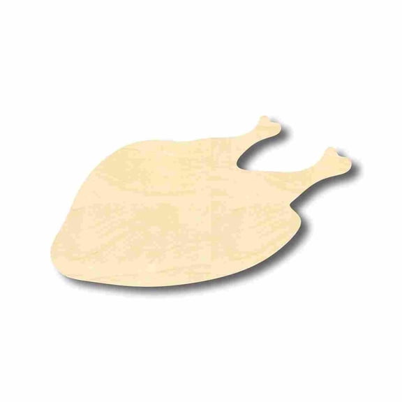 Unfinished Wood Cooked Turkey Shape - Thanksgiving - Kitchen - Food - Craft - up to 46" DIY 12" / 1/4"