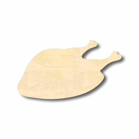 Unfinished Wood Cooked Turkey Shape - Thanksgiving - Kitchen - Food - Craft - up to 46" DIY 4" / 1/8"