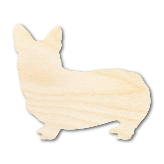 Unfinished Wood Corgi Shape - Pet Craft - up to 46" 6" / 1/2"