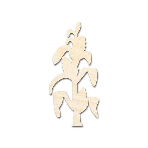 Unfinished Wood Corn Stalk Shape | Craft Cutout 14" / 1/4"