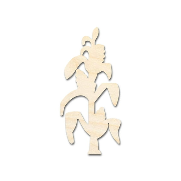 Unfinished Wood Corn Stalk Shape 6" / 1/4"