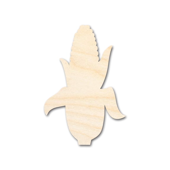Unfinished Wood Corn on the Cob Shape | Craft Cutout 4" / 1/8"