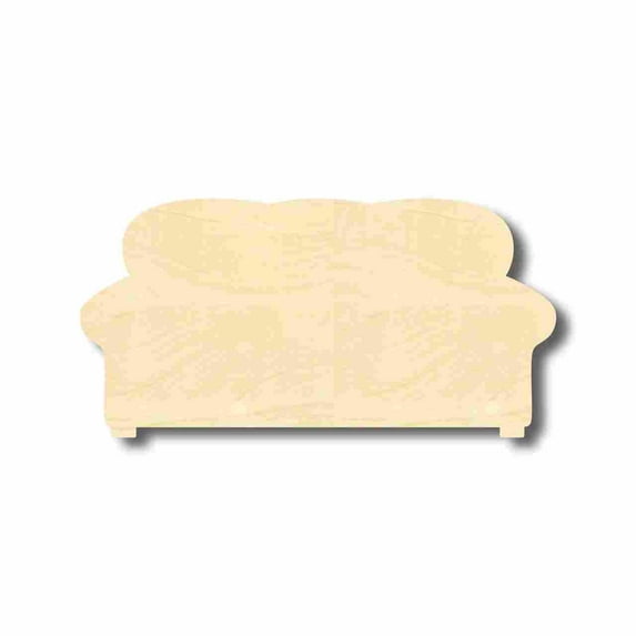 Unfinished Wood Couch Shape - Home - Craft - up to 46" DIY 12" / 3/4"