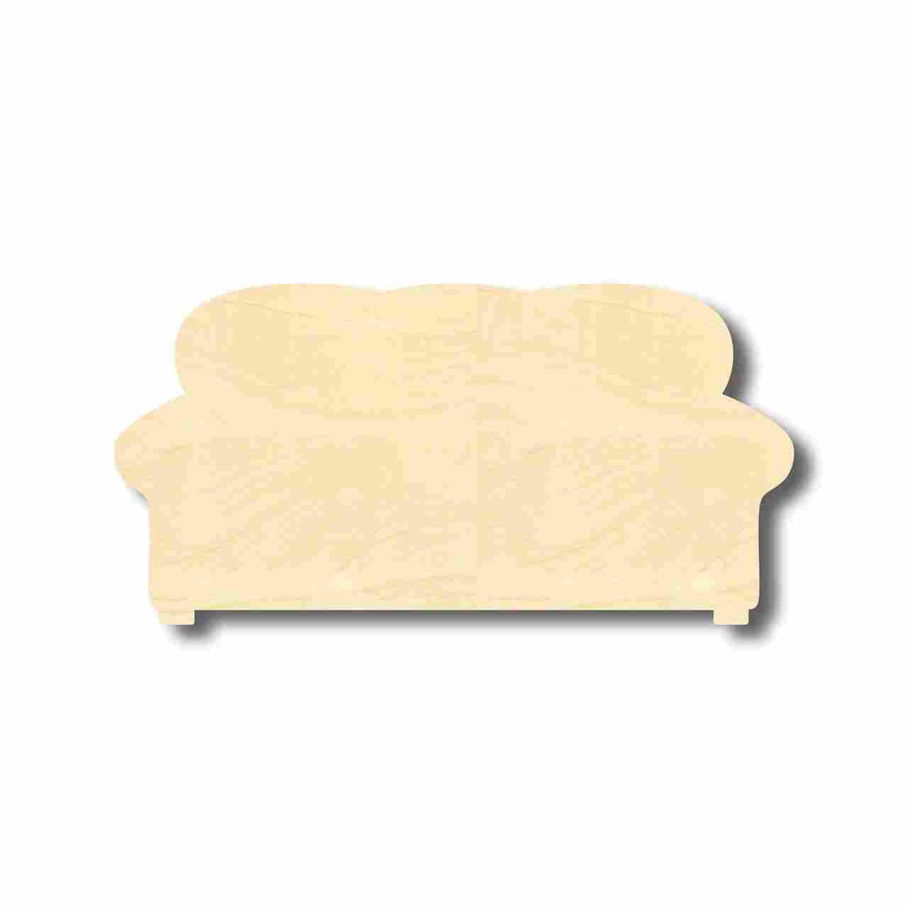 Unfinished Wood Couch Shape - Home - Craft - up to 46
