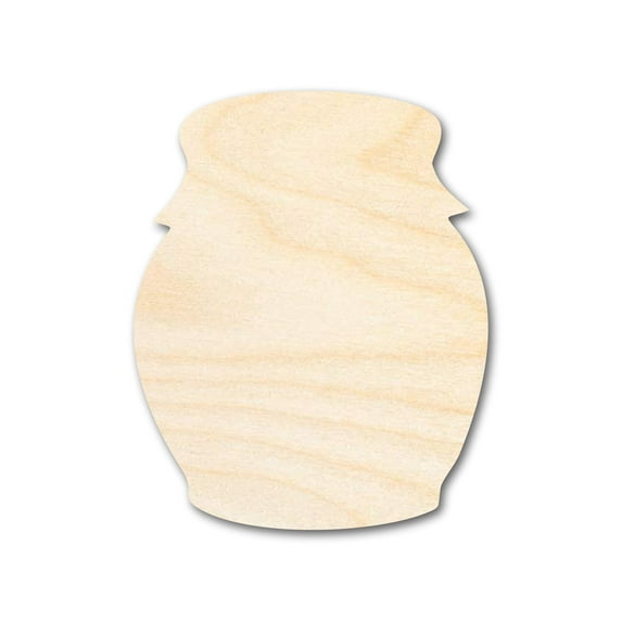 Unfinished Wood Country Jar Shape - Craft - up to 46" 16" / 1"