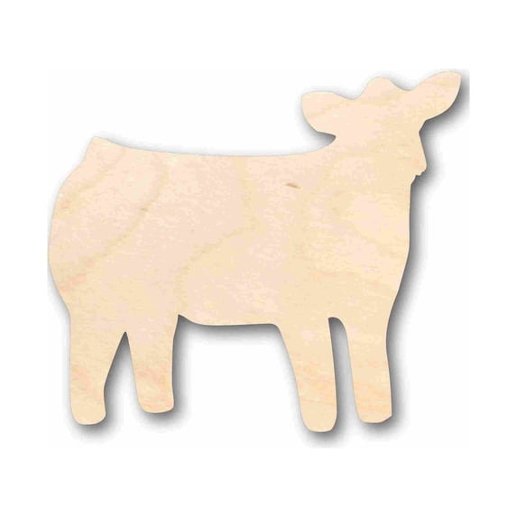 Unfinished Wood Cow Calf Silhouette - Craft- up to 46" DIY 24" / 1/2"