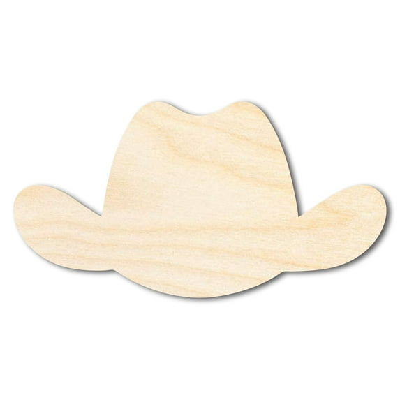 Unfinished Wood Cowboy Hat Shape | DIY Craft Cutout 5" / 1/4"
