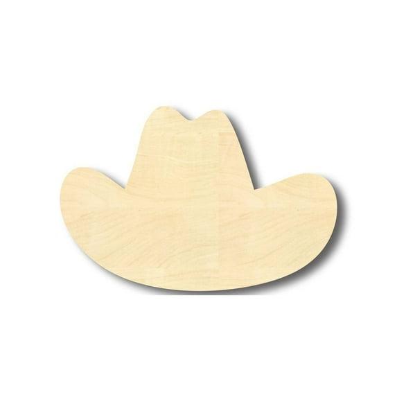 Unfinished Wood Cowboy Hat Shape - Western - Craft - up to 24" DIY 6" / 3/4"
