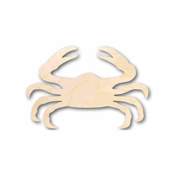 Unfinished Wood Crab Shape - Ocean - Nursery - Craft - up to 46" DIY 6" / 1/8"