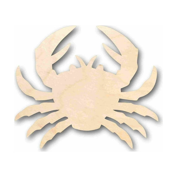 Unfinished Wood Crab Silhouette - Craft- up to 46" DIY 7" / 1/4"