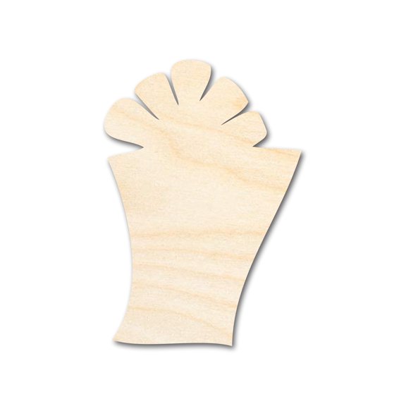 Unfinished Wood Crafty Present Shape | Craft Cutout 10" / 1/2"