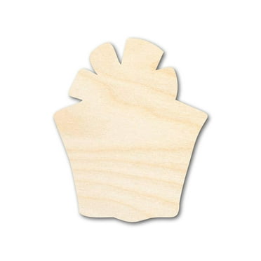 Unfinished Wood Crafty Present Shape | Craft Cutout | up to 46" DIY 3" / 1/8"