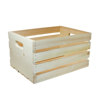Hello Hobby Unfinished Wood Crate, 18 in x 12.5 in x 9.5 in