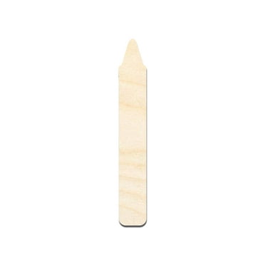 Unfinished Wood Crayon Shape | DIY Craft Cutout | up to 46" DIY 14" / 1/2"