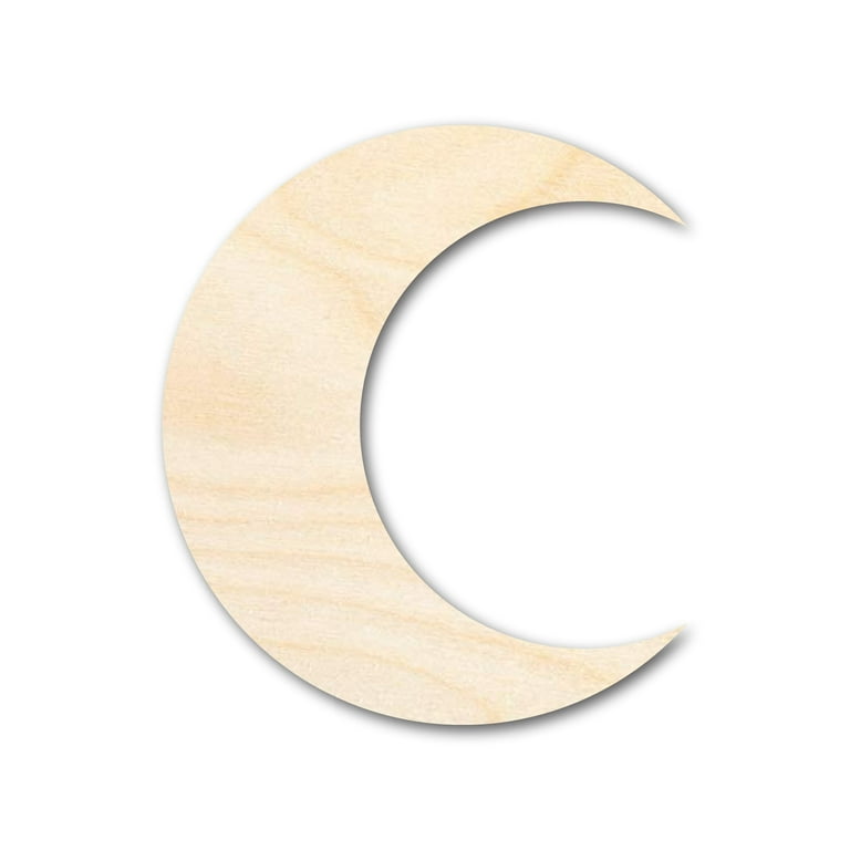 Moon - Laser Cut Out Unfinished Wood Craft Shape SKY47 Moon - Laser Cut Out Unfinished Wood Craft Shape SKY47