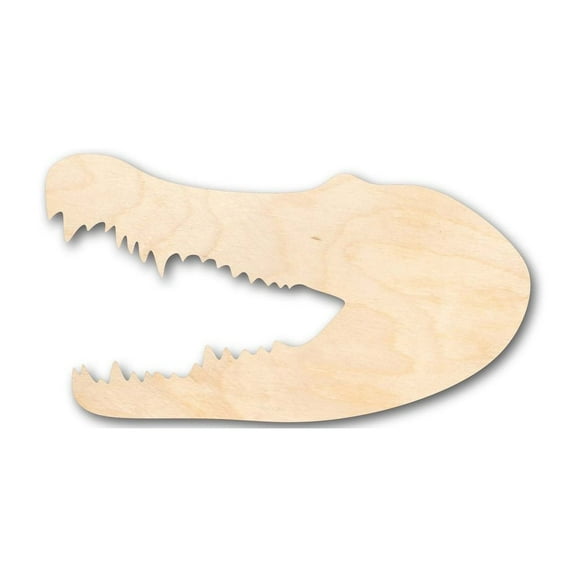 Unfinished Wood Crocodile Head Shape - Animal - Craft - up to 46" DIY 18" / 1/8"