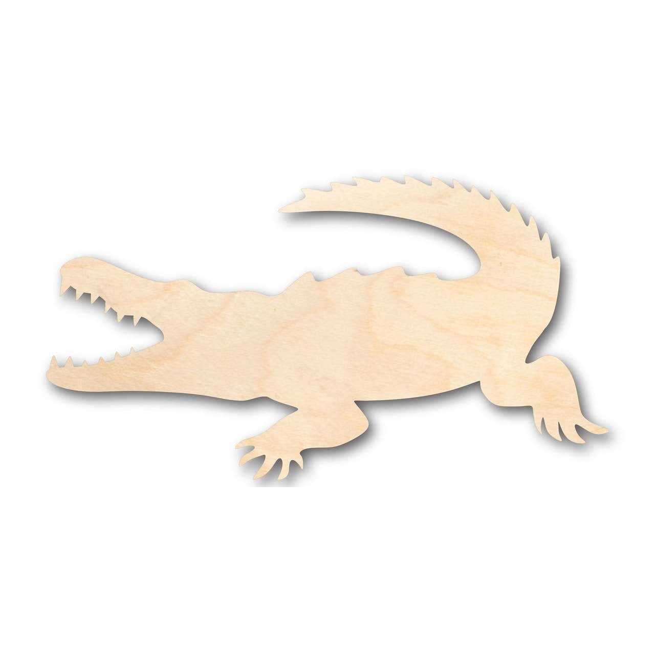 Alligator Shape Wood Cutouts Unfinished DIY Crafts Variety of Sizes