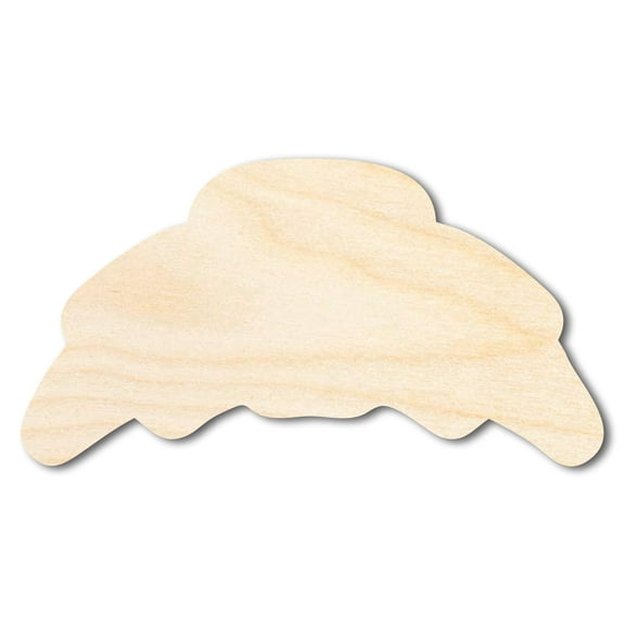 Unfinished Wood Croissant Shape 3" / 1/2"