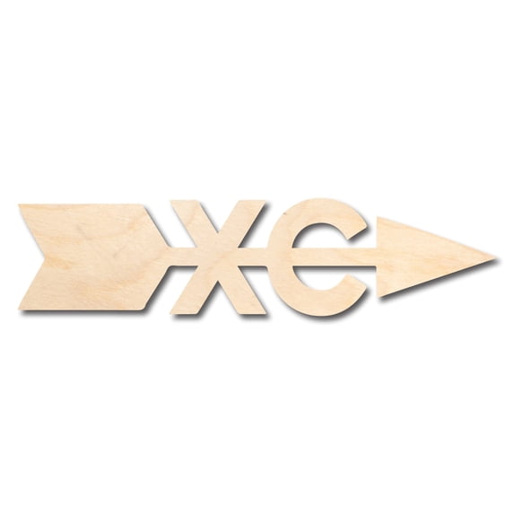 Unfinished Wood Cross Country XC Shape - Craft - up to 46" DIY 20" / 3/4"
