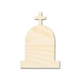 thumbnail image 1 of Unfinished Wood Cross Tombstone Shape - Craft - up to 46" 4" / 1/8", 1 of 5