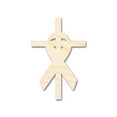 thumbnail image 1 of Unfinished Wood Cross and Ribbon Silhouette Shape - Craft - up to 46" 46" / 1", 1 of 5