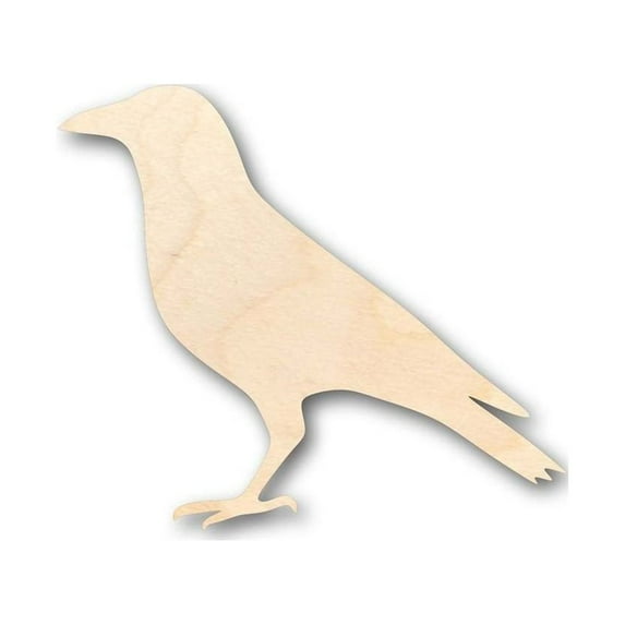 Unfinished Wood Crow Shape - Bird - Wildlife - Craft - up to 46" DIY 7" / 1/8"