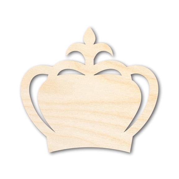 Unfinished Wood Crown Shape | DIY Craft Cutout 12" / 1/4"