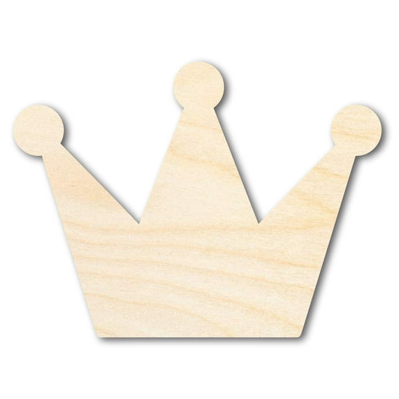 Unfinished Wood Crown Shape 3" / 1/8"