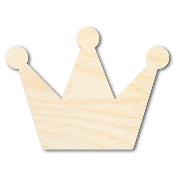 Unfinished Wood Crown Shape 6" / 1/8"