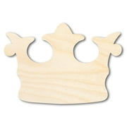 Unfinished Wood Crown Shape | Royalty King Queen | DIY Craft Cutout | up to 46" DIY 10" / 1/2"