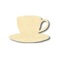 thumbnail image 1 of Unfinished Wood Cup of Tea Shape - Kitchen - Craft - up to 46" DIY 8" / 1/4", 1 of 3