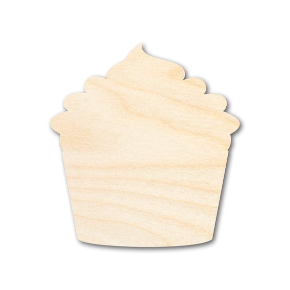 Unfinished Wood Cupcake Shape - Craft - up to 46" 24" / 1"