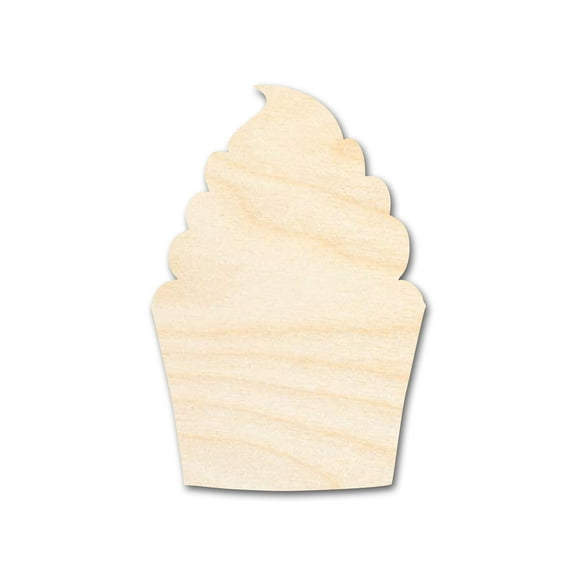 Unfinished Wood Cupcake Shape | DIY Craft Cutout | up to 46" DIY 10" / 1/2"