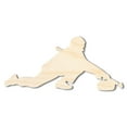thumbnail image 1 of Unfinished Wood Curling Man Shape | DIY Craft Cutout 10" / 1/8", 1 of 3